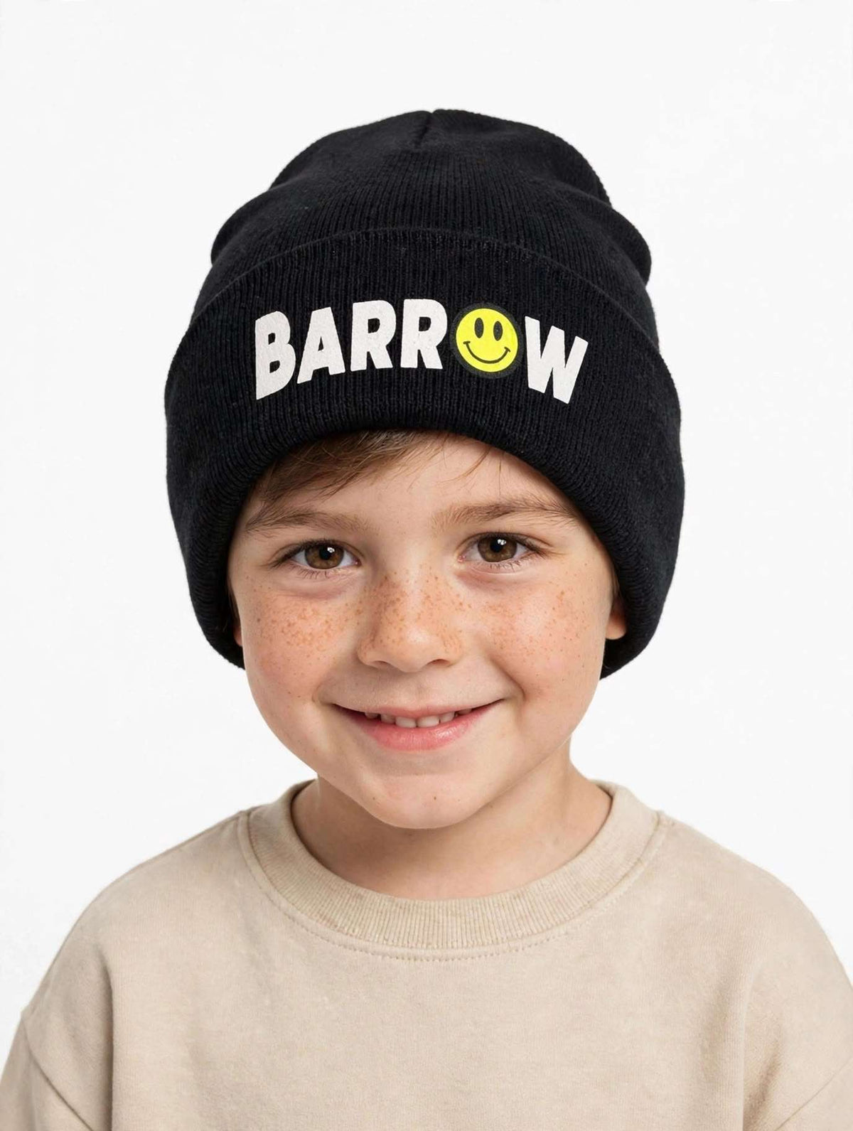 Cappello unisex bambino crema e nero - BARROW